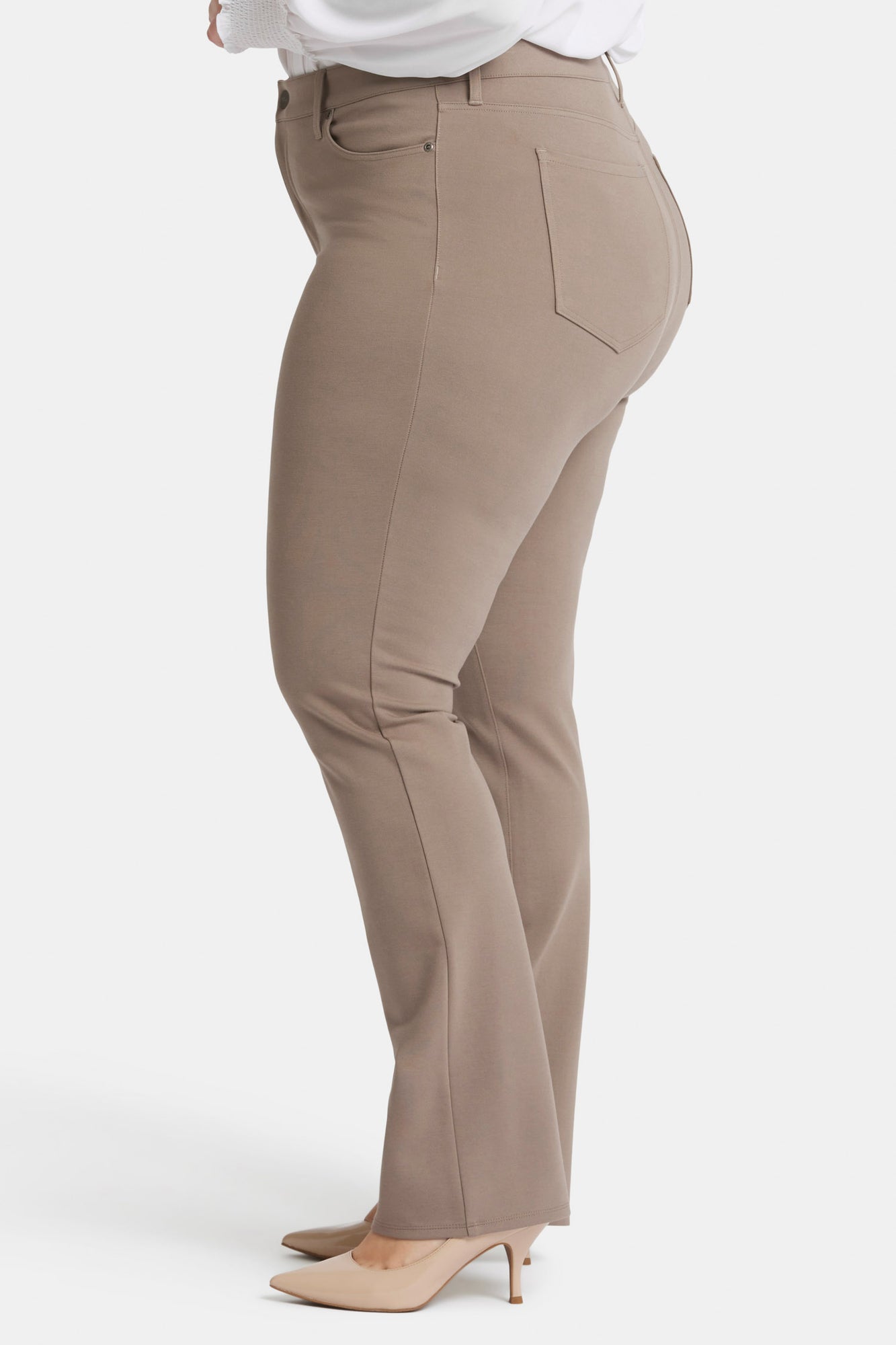 NYDJ Marilyn Straight Pants In Plus Size Sculpt-Her™ Collection - Saddlewood