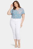 NYDJ Chloe Skinny Capri Jeans In Plus Size In Cool Embrace® Denim With Roll Cuffs - Optic White