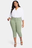 NYDJ Chloe Skinny Capri Jeans In Plus Size In Cool Embrace® Denim With Roll Cuffs - English Ivy