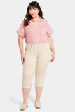 NYDJ Marilyn Straight Crop Jeans In Plus Size In Cool Embrace® Denim With Cuffs - Feather