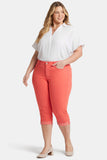 NYDJ Marilyn Straight Crop Jeans In Plus Size In Cool Embrace® Denim With Cuffs - Fruit Punch