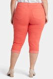 NYDJ Marilyn Straight Crop Jeans In Plus Size In Cool Embrace® Denim With Cuffs - Fruit Punch