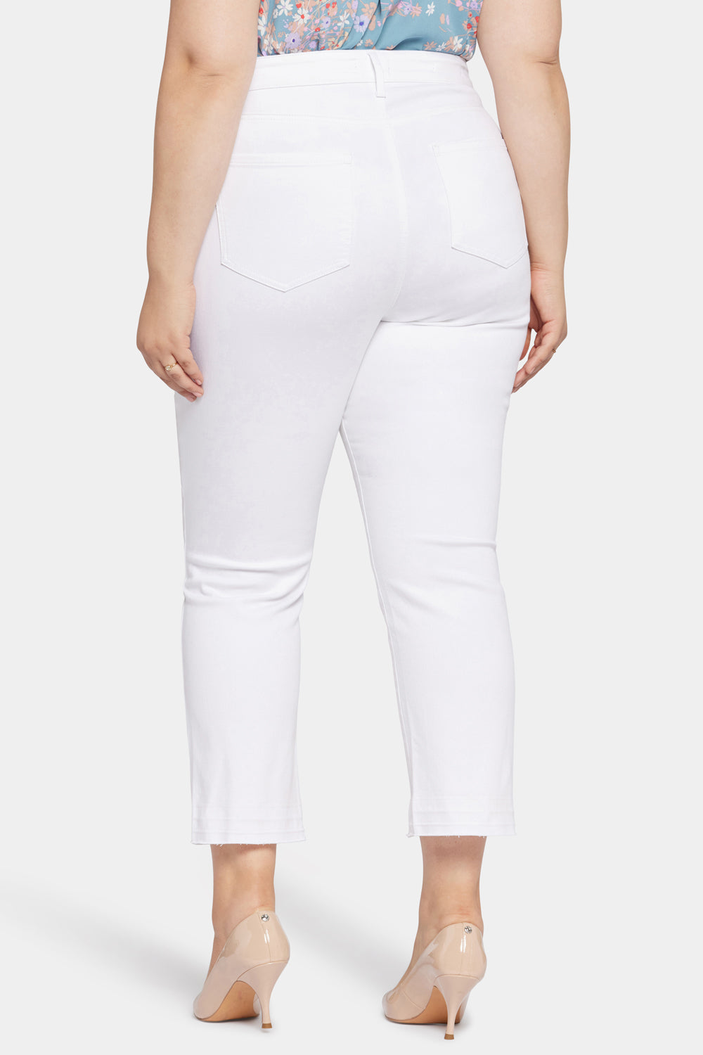 NYDJ Marilyn Straight Ankle Jeans In Plus Size In Cool Embrace® Denim With High Rise And Released Hems - Optic White