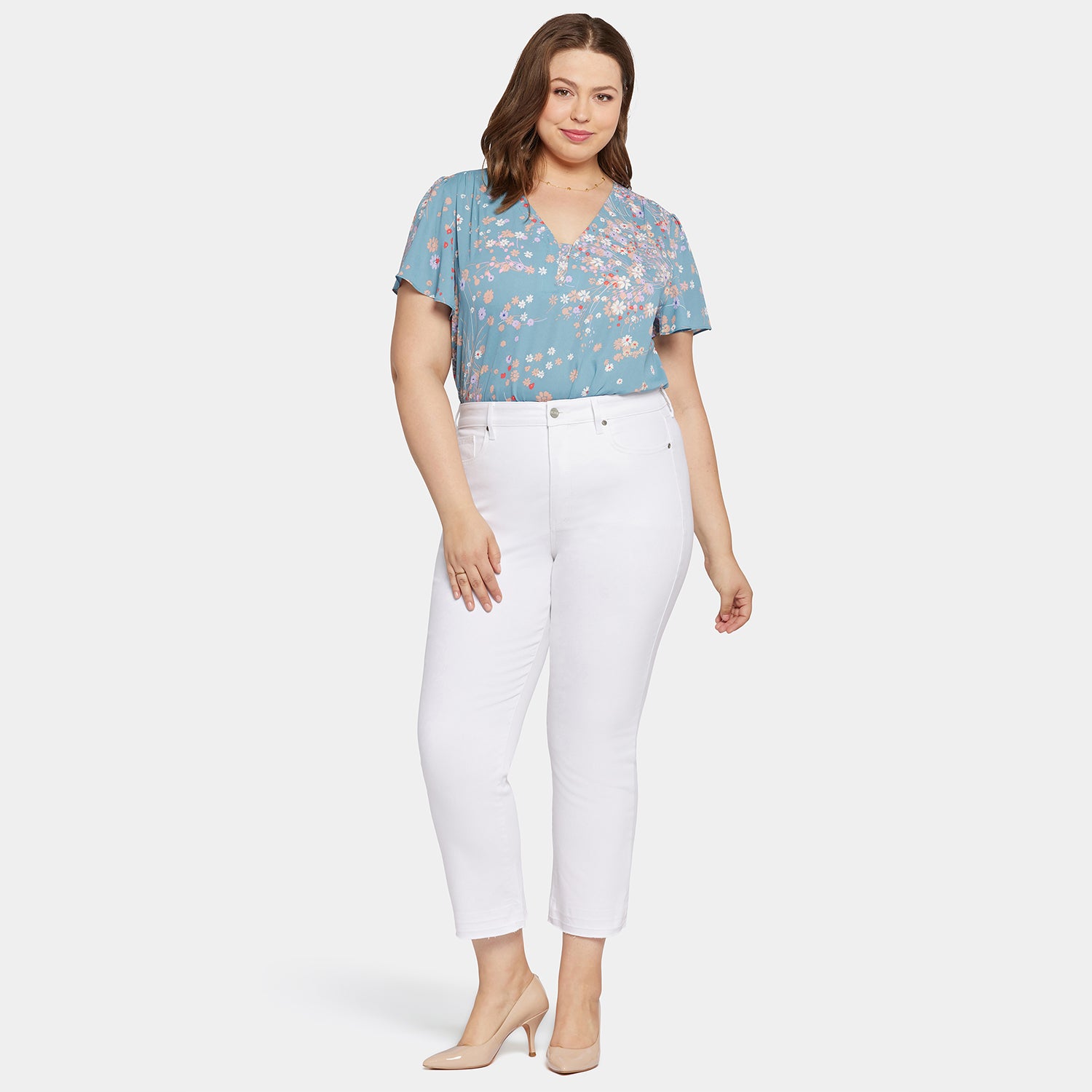 NYDJ orders Sheri Ankle Jeans Optic White NWT Plus Size 26 26W