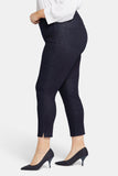 NYDJ Skinny Ankle Pull-on Jeans In Plus Size With Sideseam Slit - Rinse