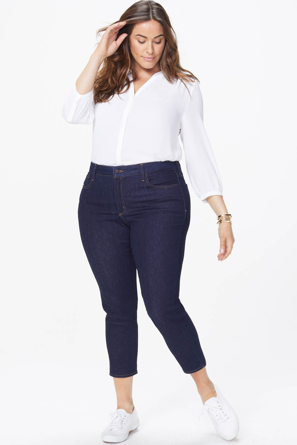 NYDJ Alina Skinny Ankle Jeans In Plus Size  - Rinse