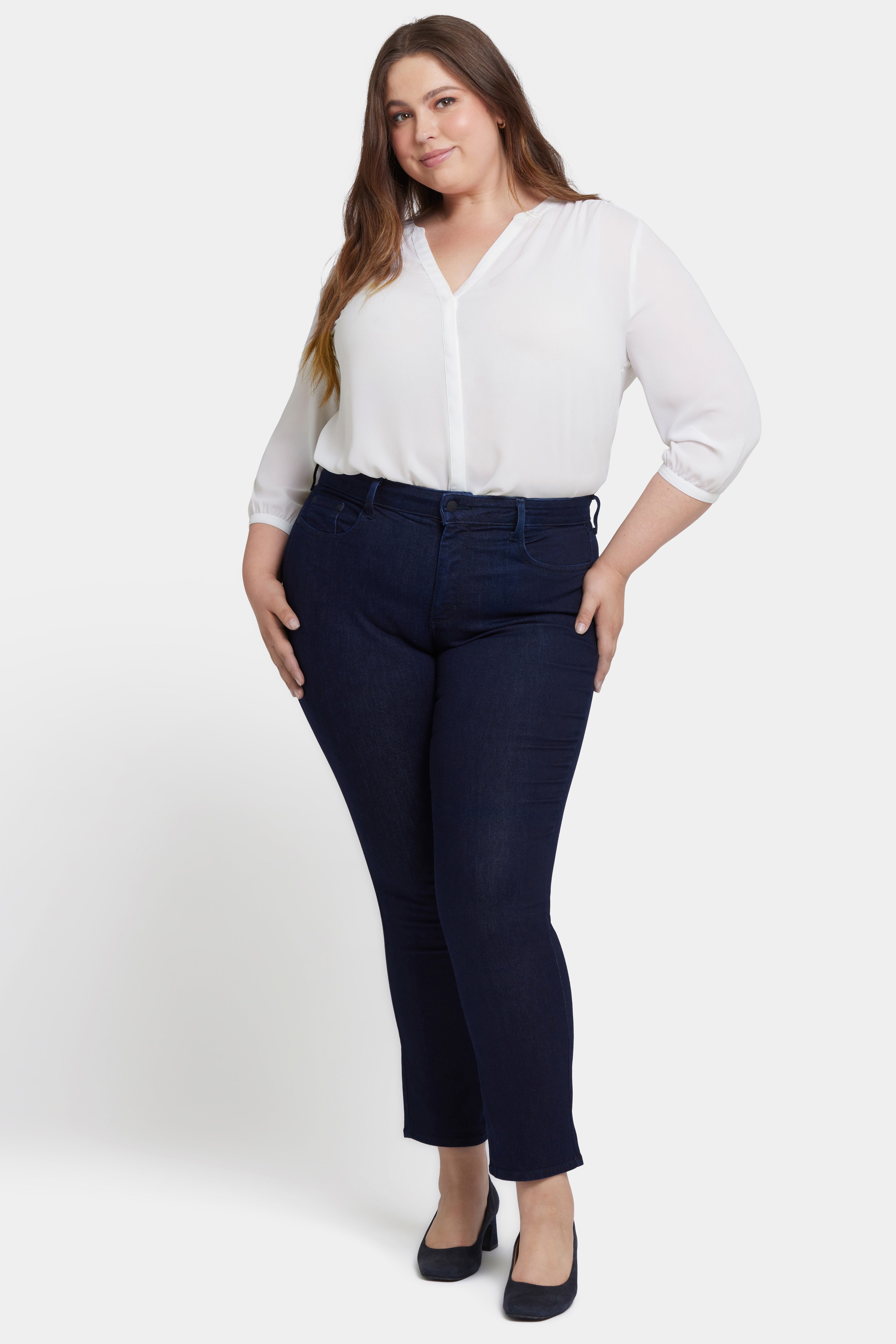 Sheri Slim Jeans In Plus Size - Rinse Blue | NYDJ