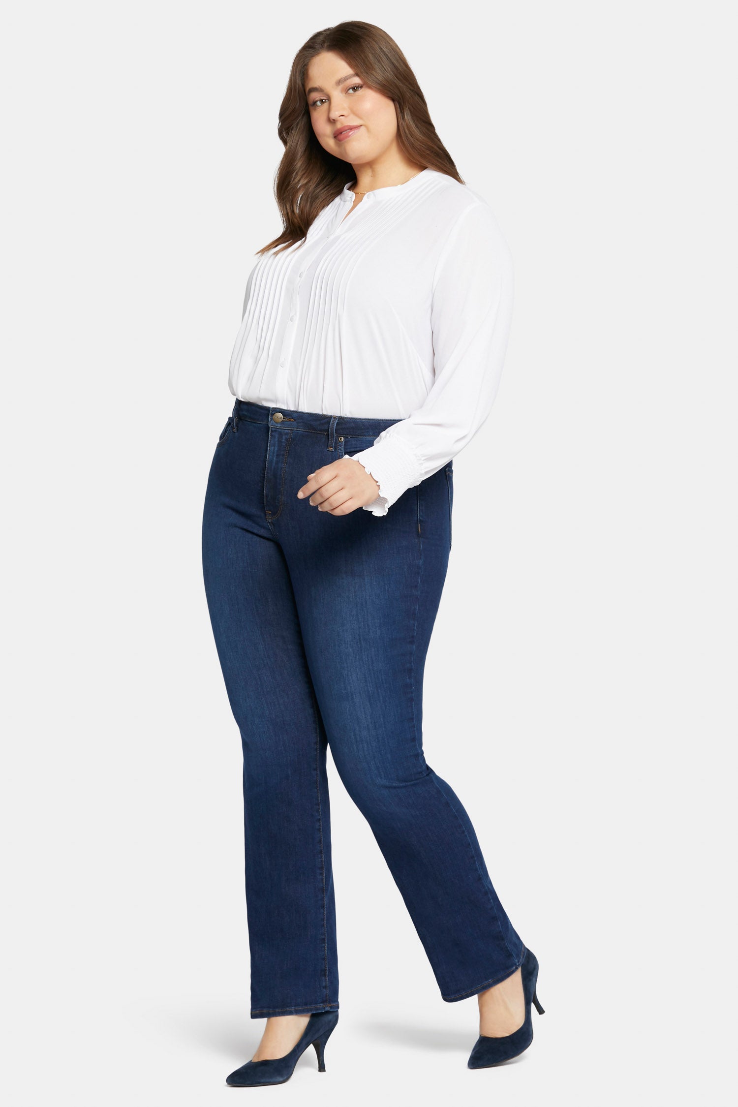 Barbara Bootcut Jeans In Plus Size - Cooper Blue | NYDJ
