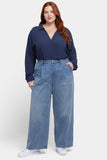 NYDJ Teresa Wide Leg Ankle Jeans In Plus Size With Pleats - Indigo Stream