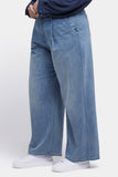 NYDJ Teresa Wide Leg Ankle Jeans In Plus Size With Pleats - Indigo Stream