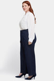 NYDJ Teresa Wide Leg Ankle Jeans In Plus Size With Pleats - Rinse