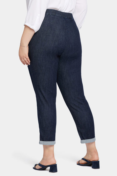 NYDJ Slim Jogger Ankle Pants In Plus Size With Roll Cuffs - Lightweight Rinse