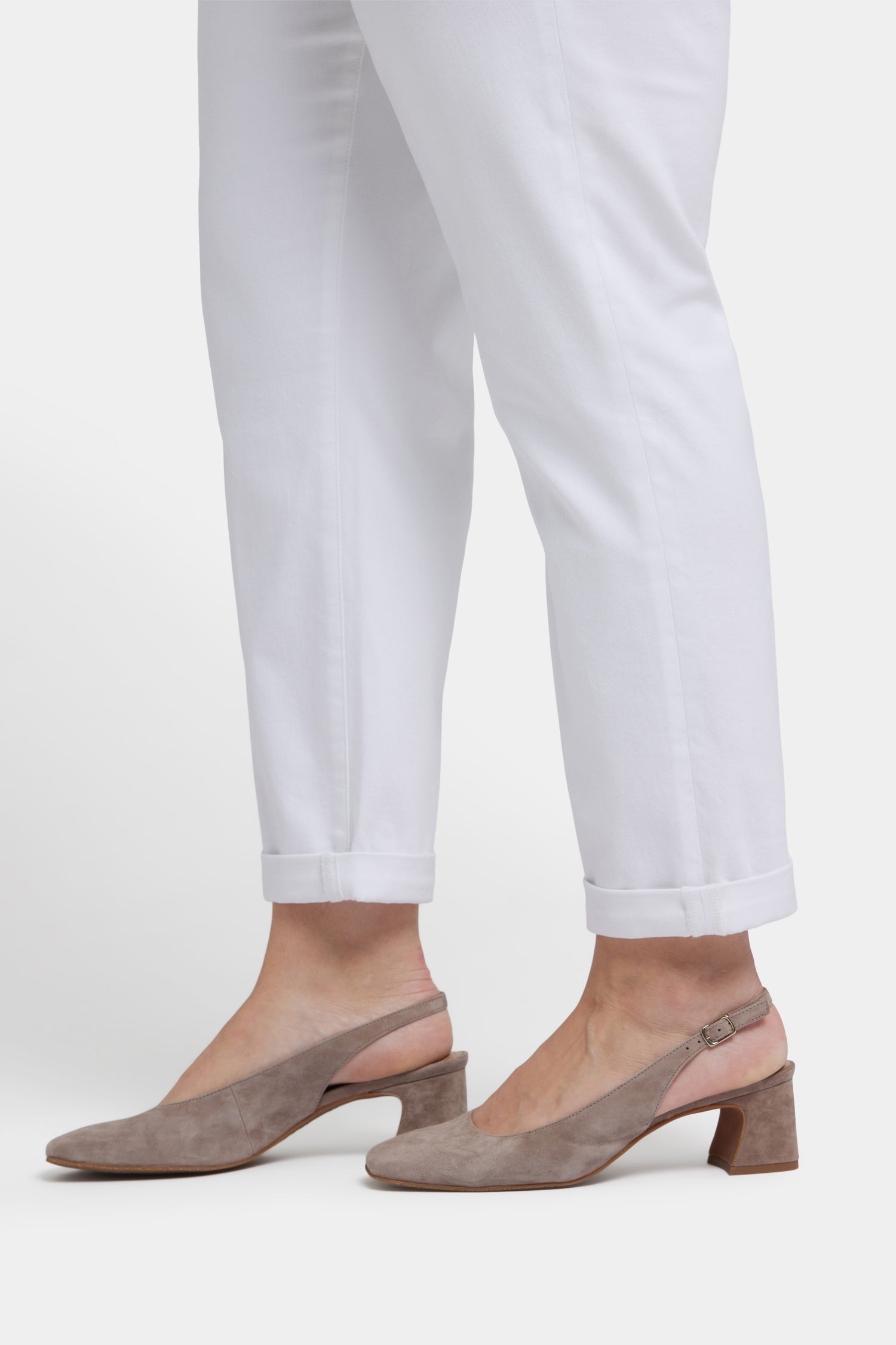 NYDJ Margot Girlfriend Jeans In Plus Size With Roll Cuffs - Optic White