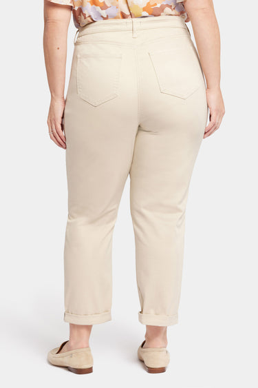 NYDJ Margot Girlfriend Jeans In Plus Size With Roll Cuffs - Feather