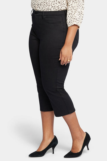 NYDJ Joni Relaxed Capri Jeans In Plus Size With High Rise - Black