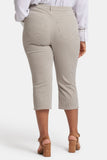 NYDJ Joni Relaxed Capri Jeans In Plus Size With High Rise - Sandbar Stripe