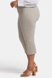 NYDJ Joni Relaxed Capri Jeans In Plus Size With High Rise - Sandbar Stripe