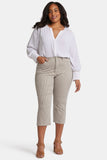 NYDJ Joni Relaxed Capri Jeans In Plus Size With High Rise - Sandbar Stripe