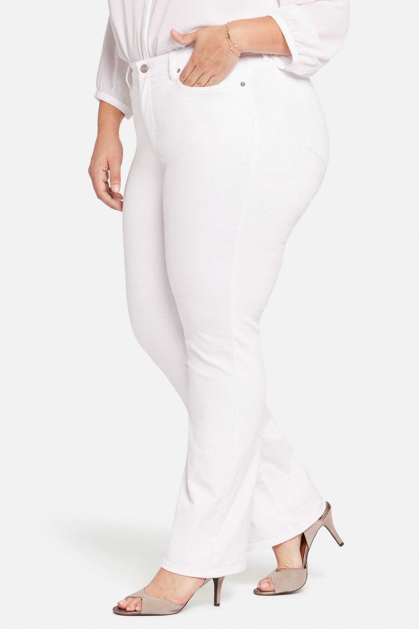 NYDJ Barbara Bootcut Jeans In Plus Size  - Optic White