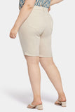 NYDJ Briella 11 Inch Denim Shorts In Plus Size With Roll Cuffs - Feather