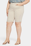 NYDJ Briella 11 Inch Denim Shorts In Plus Size With Roll Cuffs - Feather