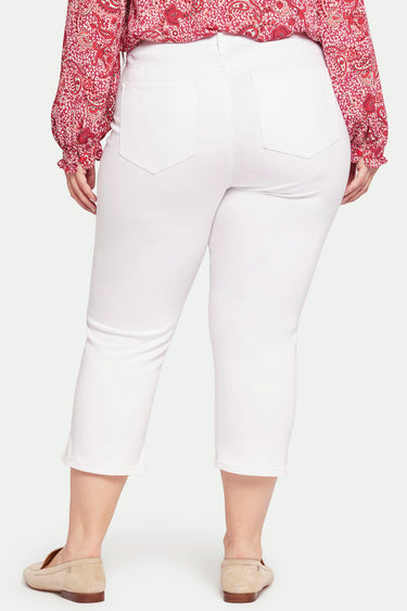 NYDJ Chloe Capri Jeans In Plus Size With Side Slits - Optic White