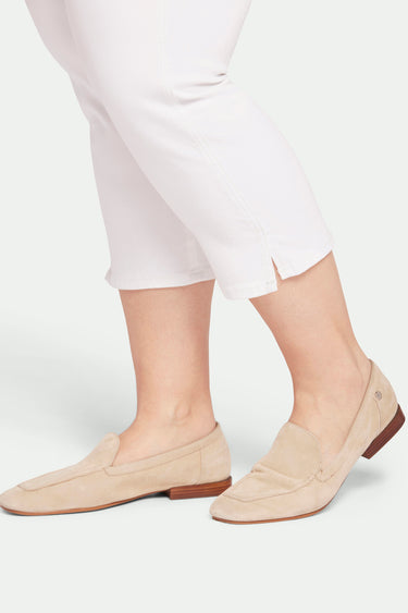NYDJ Chloe Capri Jeans In Plus Size With Side Slits - Optic White