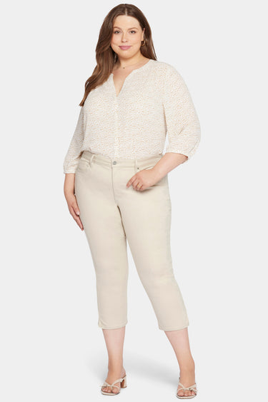 NYDJ Chloe Capri Jeans In Plus Size With Side Slits - Feather