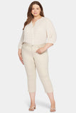 NYDJ Chloe Capri Jeans In Plus Size With Side Slits - Feather