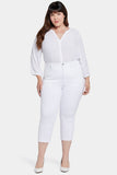 NYDJ Chloe Capri Jeans In Plus Size With High Rise And Released Hems - Optic White