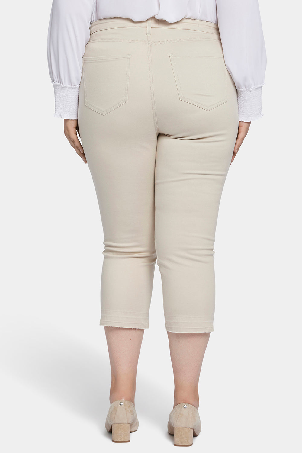 NYDJ Chloe Capri Jeans In Plus Size With High Rise And Released Hems - Feather