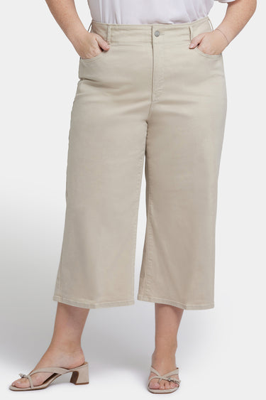 NYDJ Brigitte Wide Leg Capri Jeans In Plus Size With High Rise - Feather