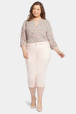 NYDJ Marilyn Straight Crop Jeans In Plus Size With Cuffs - Pink Dusk