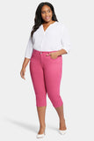 NYDJ Waist-Match™ Slim Straight Crop Jeans In Plus Size  - Raspberry Pink