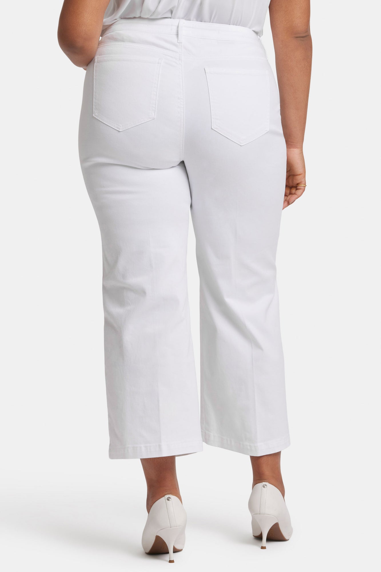 Teresa Wide Leg Ankle Jeans in Plus Size - Optic White White | NYDJ