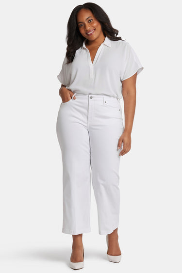 NYDJ Teresa Wide Leg Ankle Jeans in Plus Size  - Optic White