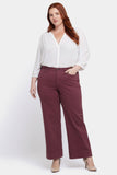 NYDJ Teresa Wide Leg Ankle Jeans In Plus Size With 3" Hems - Tavern