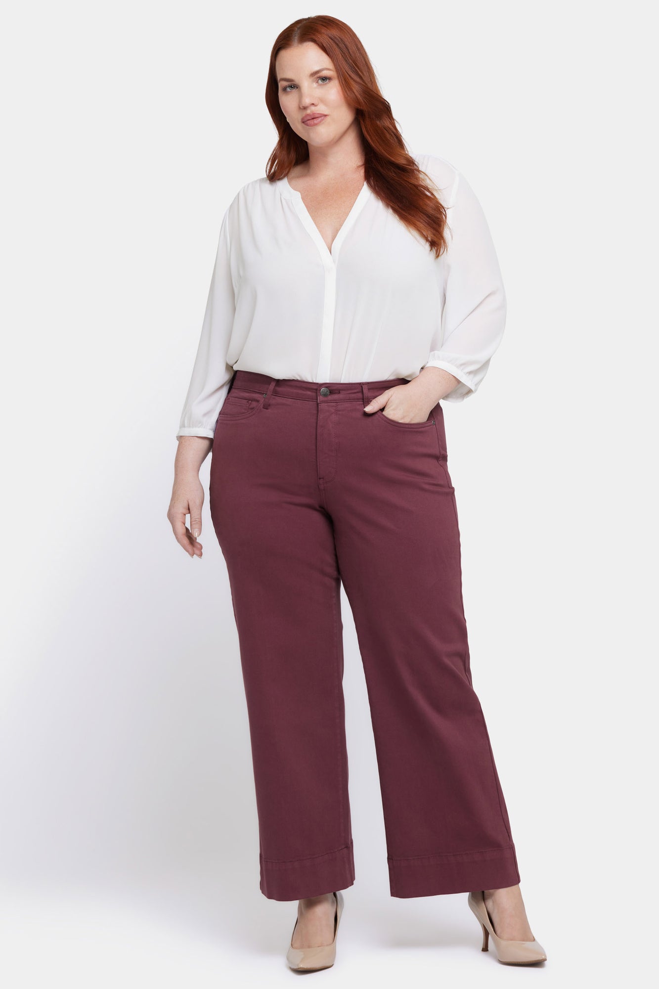 NYDJ Teresa Wide Leg Ankle Jeans In Plus Size With 3