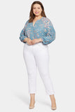 NYDJ Marilyn Straight Ankle Jeans In Plus Size  - Optic White