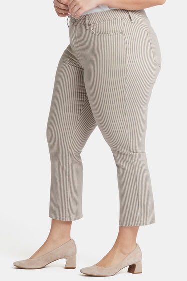 NYDJ Marilyn Straight Ankle Jeans In Plus Size  - Sandbar Stripe