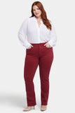 NYDJ Marilyn Straight Jeans In Plus Size  - Wild Currant