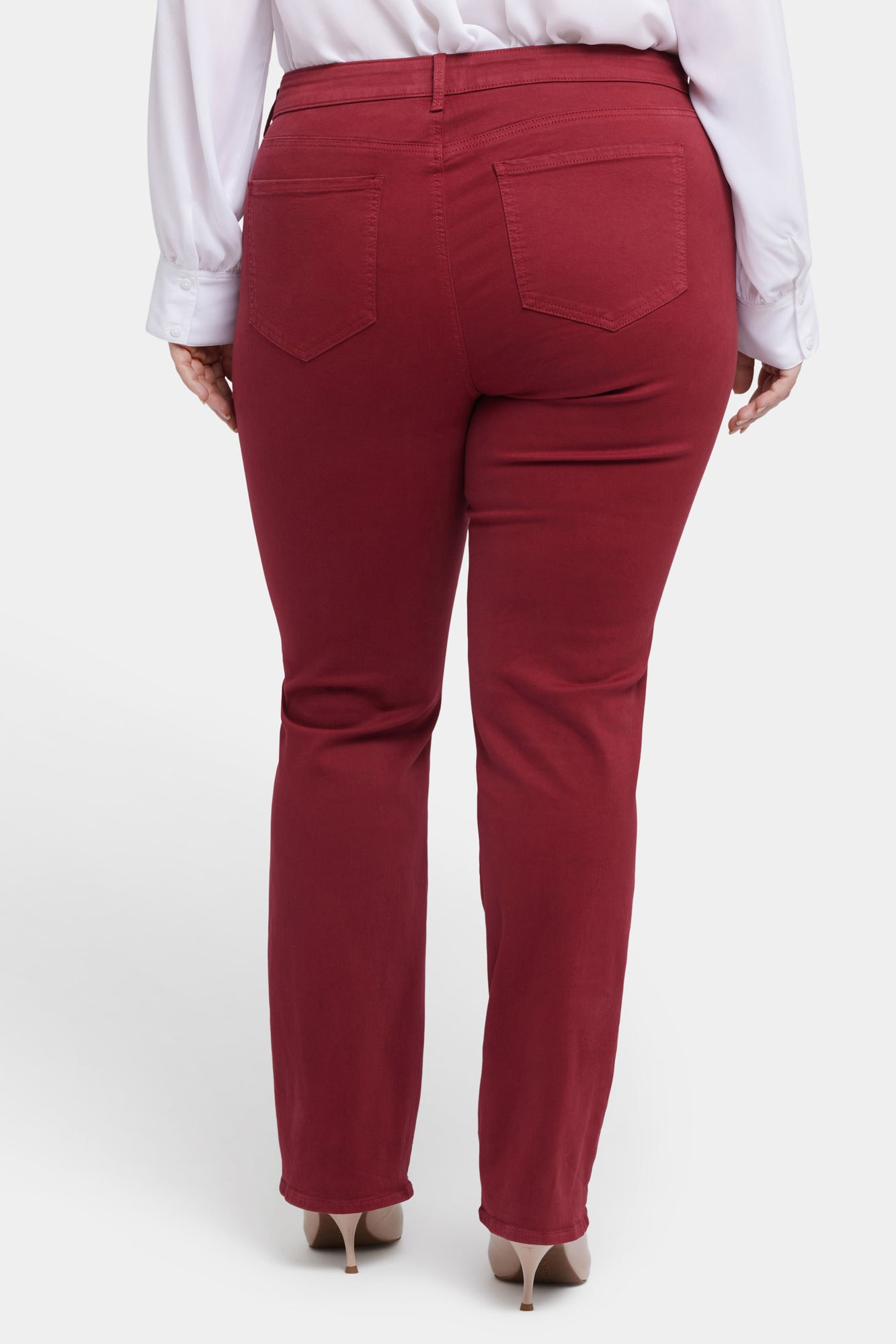 NYDJ Marilyn Straight Jeans In Plus Size  - Wild Currant