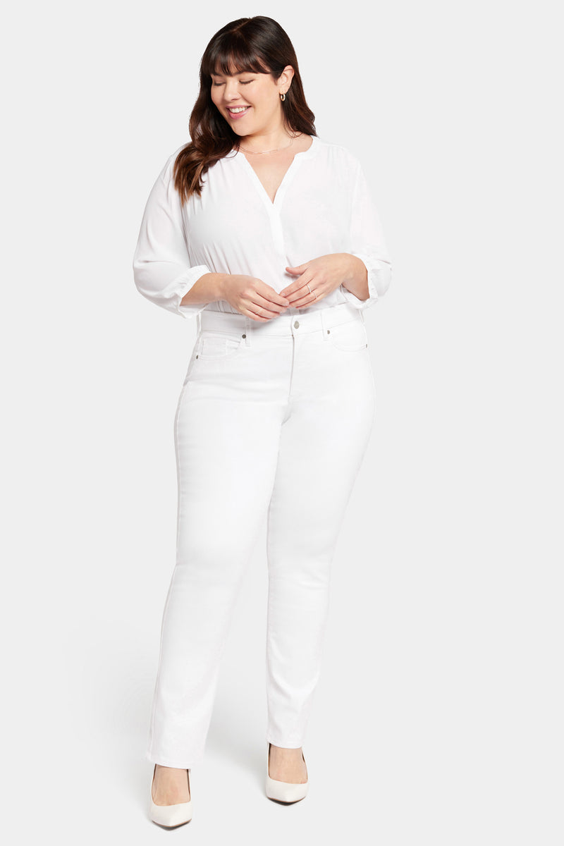 Waist-Match™ Marilyn Straight Jeans In Plus Size - Optic White 