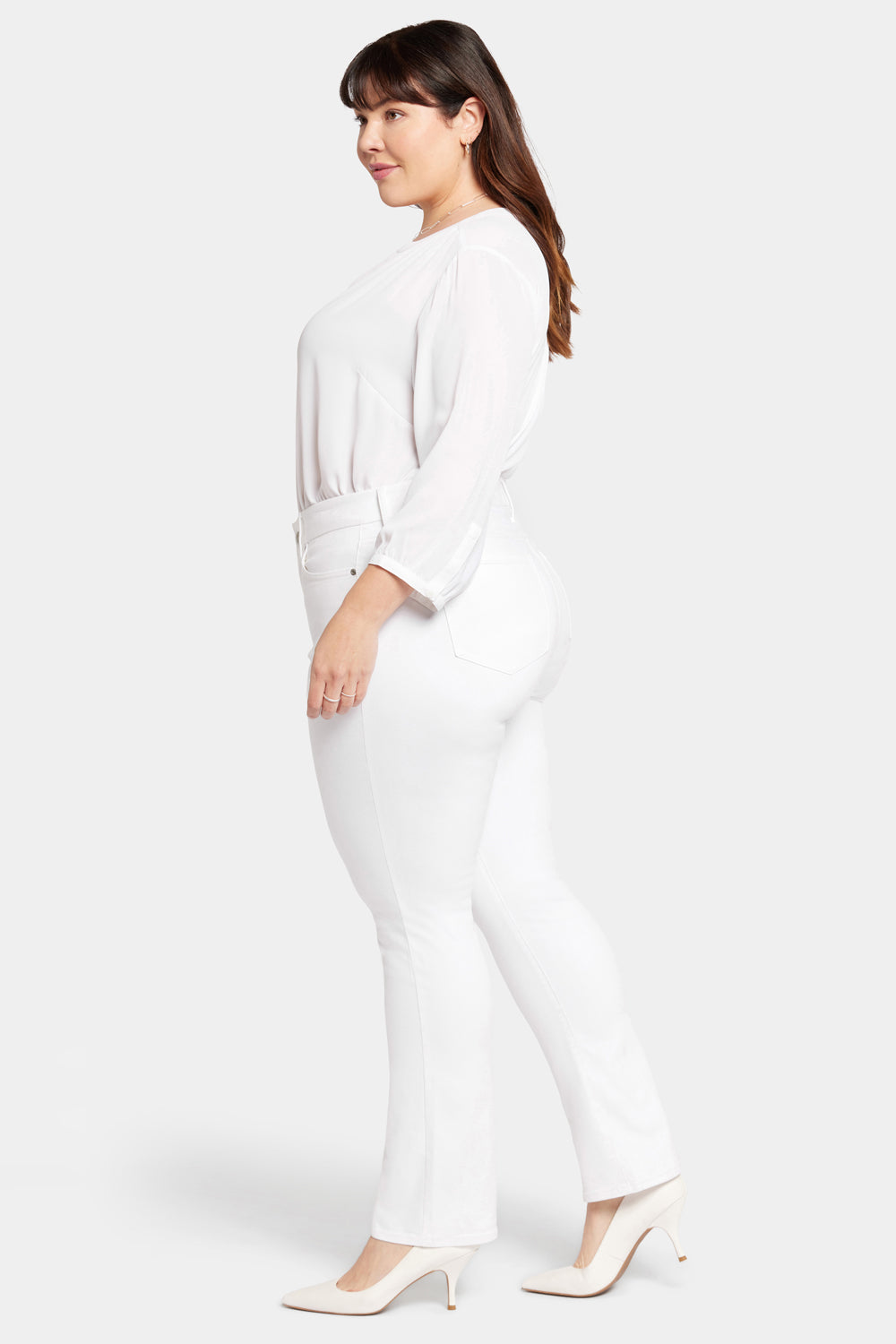 NYDJ Waist-Match™ Marilyn Straight Jeans In Plus Size  - Optic White