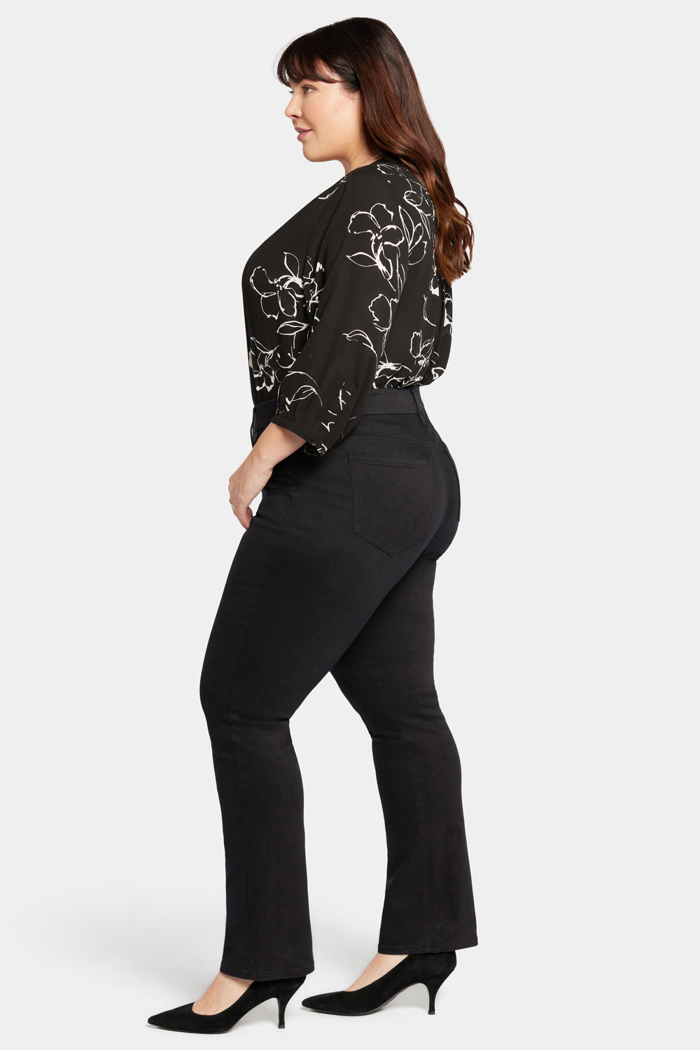 Waist-Match™ Marilyn Straight Jeans In Plus Size - Black Black | NYDJ