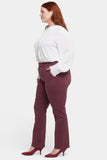 NYDJ Marilyn Straight Jeans In Plus Size With Utility Pockets - Dark Cherry