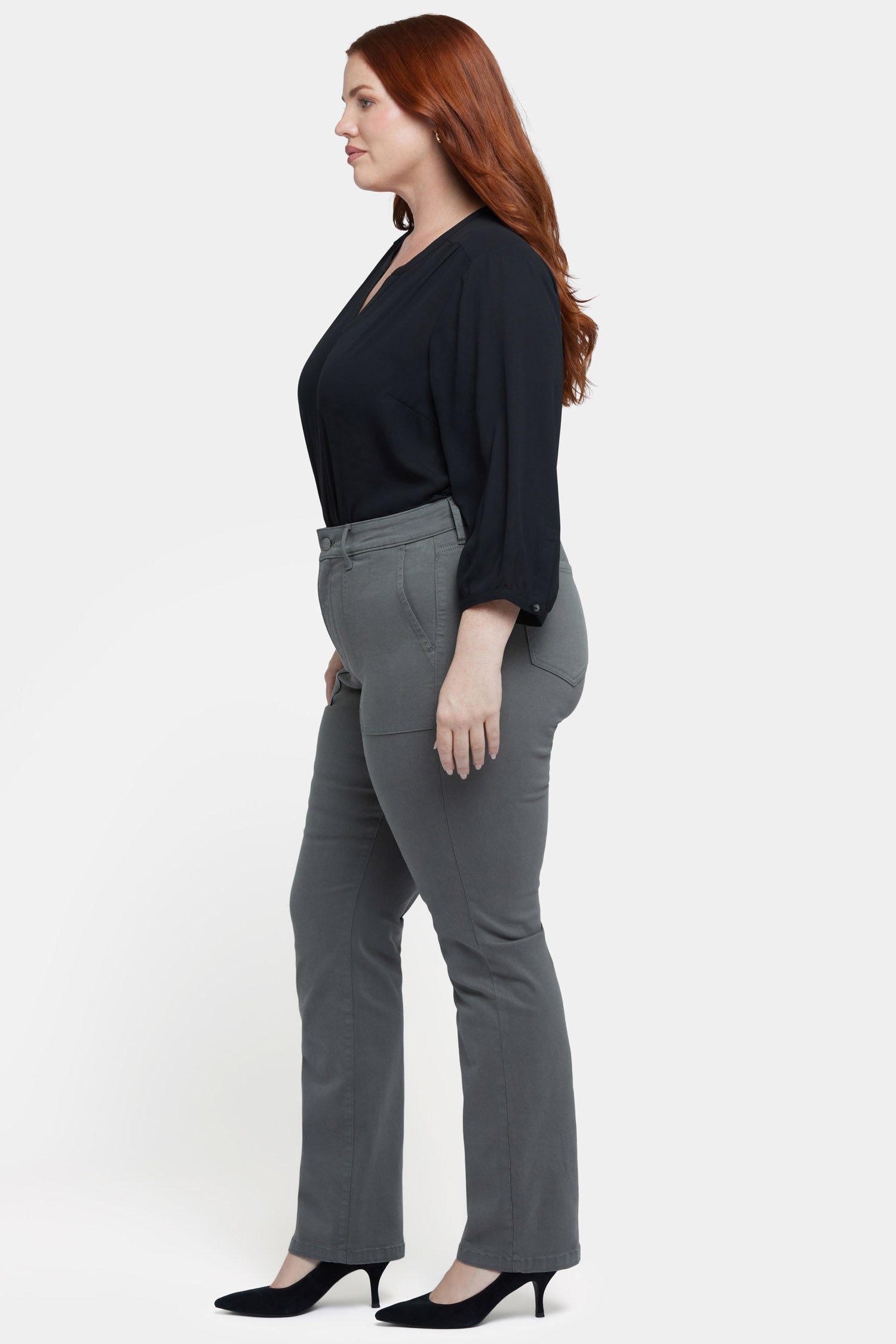nirinsyuです＊ Marilyn Straight Jeans In Plus Size - Vine Leaf Green | NYDJ
