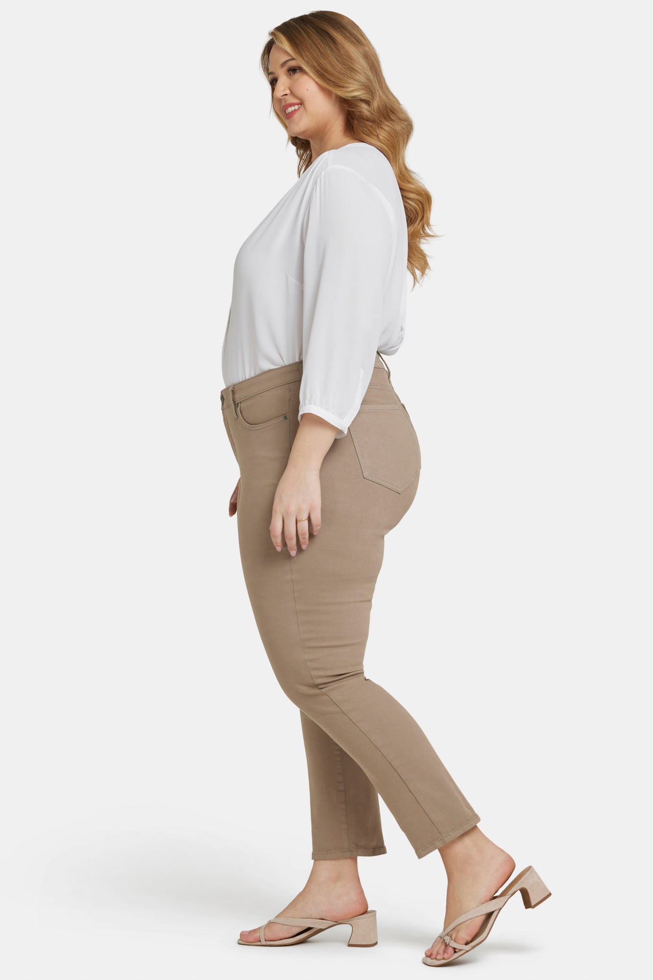 NYDJ Sheri Slim Ankle Jeans In Plus Size  - Saddlewood