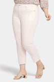 NYDJ Sheri Slim Ankle Jeans In Plus Size With Frayed Hems - Carnation