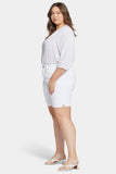 NYDJ Ella Denim Shorts In Plus Size With Side Slits - Optic White